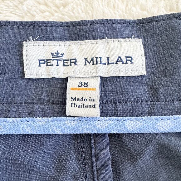 Peter Millar Shorts Mens Size 38 Slate Blue Performance Flat Front Stretch Golf - Picture 7 of 10